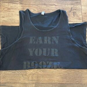 Black Graphic Tank Top